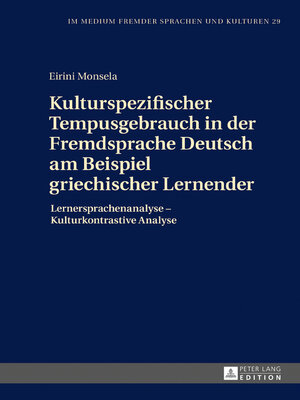 cover image of Kulturspezifischer Tempusgebrauch in der Fremdsprache Deutsch am Beispiel griechischer Lernender